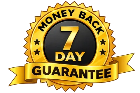 7-day money-back guarantee seal